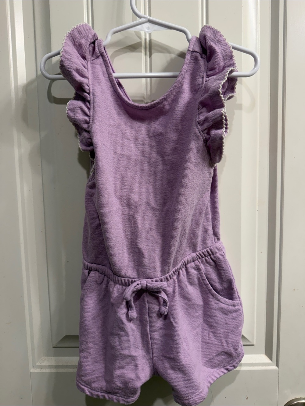 Cat & Jack Lilac Ruffle Sleeve Romper